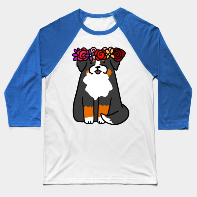 Flower Crown Bernie Baseball T-Shirt by saradaboru